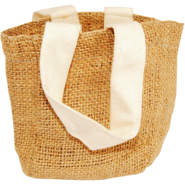 Lot de 10 sacs en jute naturel