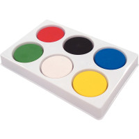 Palette de 6 galets de gouache assortis, diamètre 44 mm 