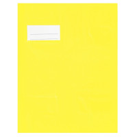 Paquet de 10 protèges-cahier épaisseur 21/100ème 17x22 cm PVC jaune 