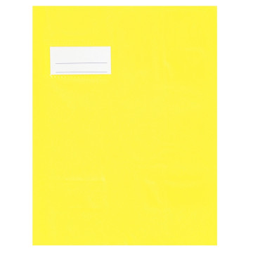 Paquet de 10 protèges-cahier épaisseur 21/100ème 17x22 cm PVC jaune