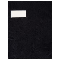 Paquet de 10 protèges-cahier épaisseur 21/100ème 17x22 cm PVC noir 