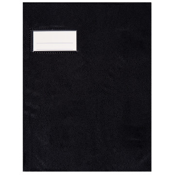 Paquet de 10 protèges-cahier épaisseur 21/100ème 17x22 cm PVC noir