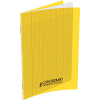 Piqûre 140 pages A4, seyès, couverture polypropylène, jaune 