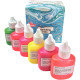 Kit de marbling 6 flacons 25ml, couleurs fluorescentes