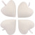 Lot de 10 coeurs en coton blanc 8 x 9 cm