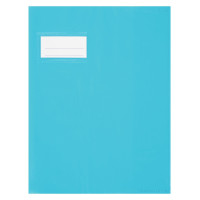 Paquet de 10 protèges-cahier épaisseur 21/100ème 17x22 cm PVC bleu clair 