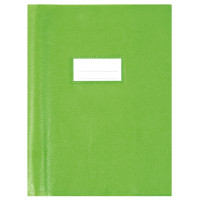 Paquet de 10 protèges-cahier luxe opaque avec rabats épaisseur 22/100ème 17x22 cm PVC cristal vert 