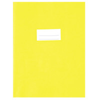 Paquet de 10 protèges-cahier luxe opaque avec rabats épaisseur 22/100ème 17x22 cm PVC cristal jaune 