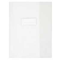 Paquet de 10 protèges-cahier épaisseur 21/100ème 17x22cm PVC cristal incolore 