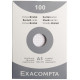 Etui de 100 fiches bristol non perforées carte forte 205 g blanc quadrillé 5x5 14,8x21 cm