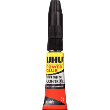 Tube de 3 grammes de colle uhu power glue control