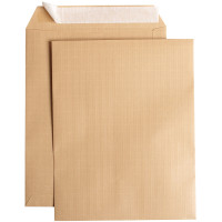 Boîte de 250 pochettes kraft armé 260x330 130g/m² bande de protection 