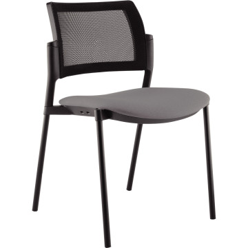 Lot de 2 chaises polyvalentes Kyos noir/gris moyen