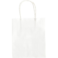 Lot de 20 sacs en kraft blanc, 18x21x8 cm 