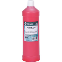 Flacon 1 litre de gouache liquide économique O'COLOR rouge vif 