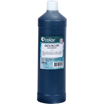 Flacon 1 litre de gouache liquide économique O'COLOR noir