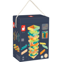 Jeu de construction en bois, 60 pièces 