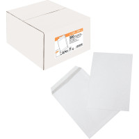 Boite de 500 pochettes blanches C5 162x229 90g/m² bande de protection 