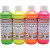 Lot de 4 flacons 250ml d'encres indiennes fluo
