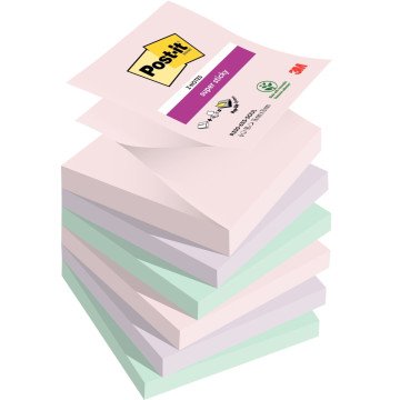 Lot de 6 blocs z notes super sticky post-it 90 feuilles 76x76mm collection soulful