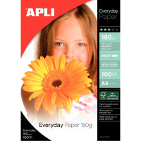 Pochette de 100 feuilles papier photo Everyday APLI A4 brillant 180g 