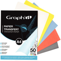 Pochette de 50 feuilles de papier décalquant A4 assortis 