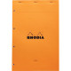 Bloc de bureau RHODIA 80 feuilles perforées, format A4+, réglure seyès, papier blanc 80g 