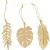 Lot de 12 plumes et feuillages en bois