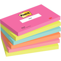 Paquet de 6 blocs notes de 100 feuilles Post-it  76 x 127 mm collection poptimistic 