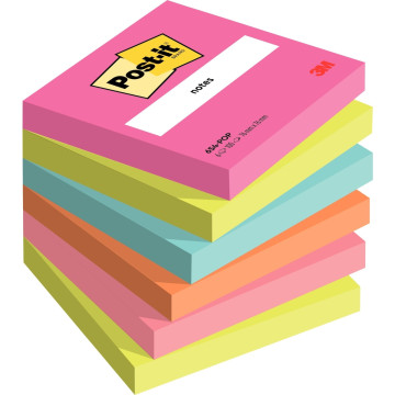 Paquet de 6 blocs notes de 100 feuilles Post-it  76 x 76 mm collection Optimistic