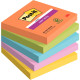 Paquet de 5 blocs de 90 feuilles Super Sticky post-it, 76 x 76 mm collection boost 