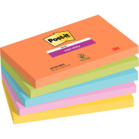 Paquet de 5 blocs de 90 feuilles Super Sticky post-it, 76 x 127 mm collection boost 