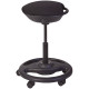 Tabouret assis debout mobile Rolly noir