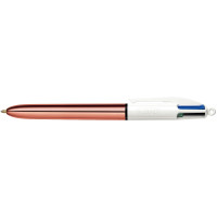 Stylo bille Bic 4 Colours Shine rose doré 