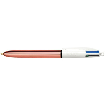 Stylo bille Bic 4 Colours Shine rose doré