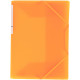 Chemise 3 rabats à élastiques en polypropylène Color Fresh, jaune orangé