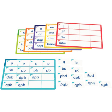 Entrainement visuel, lettres en script