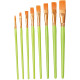 Sachet de 10 pinceaux synthétique plats n°6