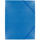 Chemise sans rabat à élastiques en carte lustrée 5/10ème format 24x32 cm coloris bleu