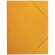 Chemise sans rabat à élastiques en carte lustrée 5/10ème format 24x32 cm coloris jaune
