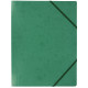 Chemise sans rabat à élastiques en carte lustrée 5/10ème format 24x32 cm coloris vert
