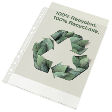 Boite de 100 pochettes perforées en polypropylène recyclé et recyclable