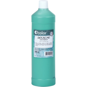 Flacon 1 litre de gouache liquide économique O'COLOR vert foncé