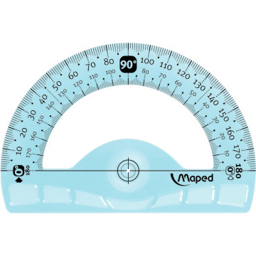 Rapporteur 180 degrés 12cm incassable