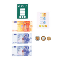 Etui de 25 Cartes plastifiées trés rigides "exercice monnaie N2" 