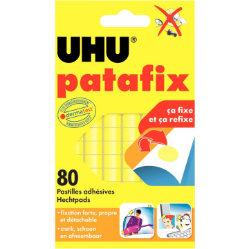 Blister de 80 pastilles adhésives PATAFIX jaune