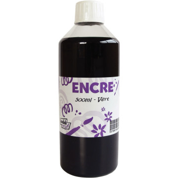 Flacon 500ml d'encre à dessiner, vert