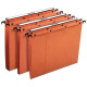 Paquet de 25 dossiers suspendus AZO Ultimate orange pour tiroir dos fond 15 mm 