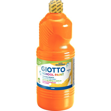 Flacon de 1 Litre de gouache liquide lavable GIOTTO orange