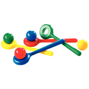 Set de 4 cuillères 34cm + 4 boules assorties